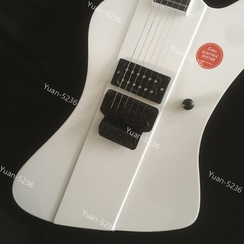 Solid Body White Electric Guitar Scale Length 648mm Stainless Frets FR Bridge