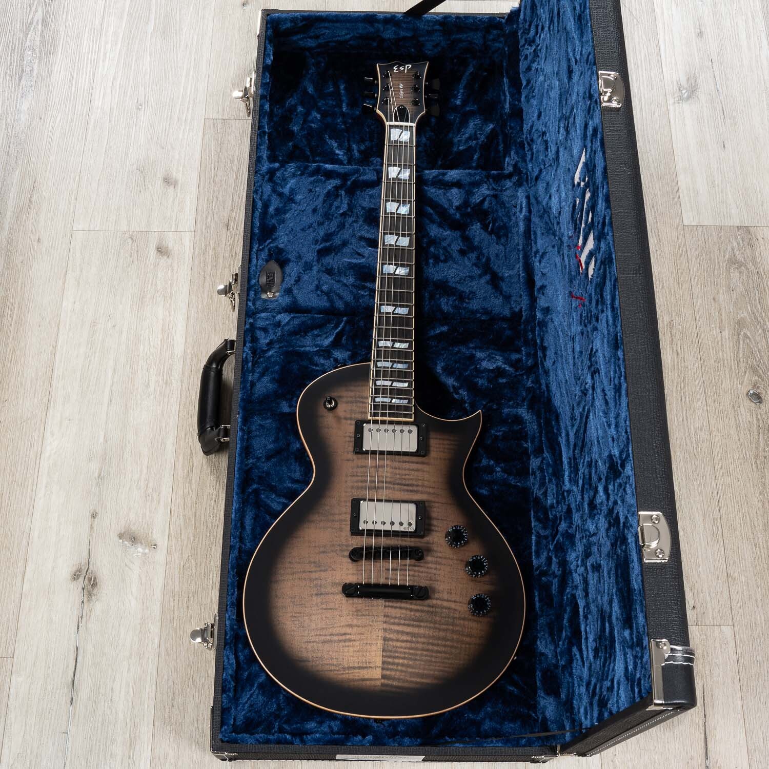 ESP USA Eclipse Guitar, Flame Maple Top, EMG 57 / 66, See Thru Black Sunburst