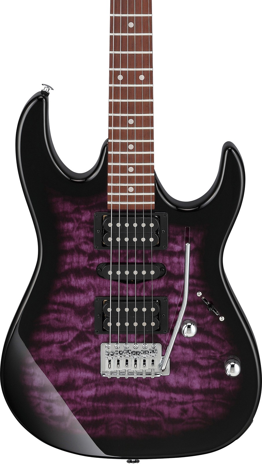 Ibanez GRX70QA RG Gio Electric Guitar – Transparent Violet Sunburst w/ Gig Bag