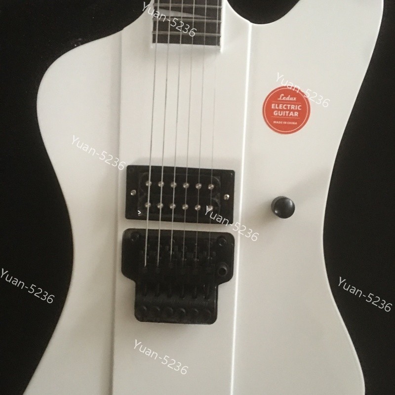 Solid Body White Electric Guitar Scale Length 648mm Stainless Frets FR Bridge
