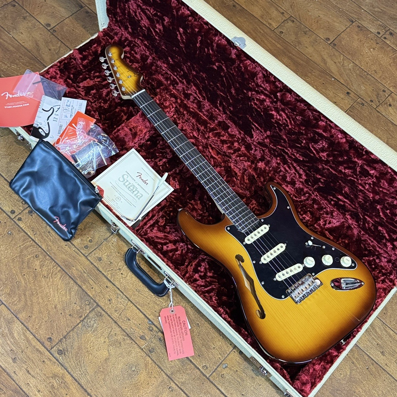 Fender Limited Edition Suona Stratocaster Thinline Violin Burst Electric Guitar