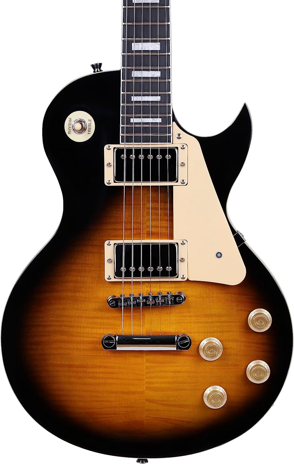 24.75″ Single Cut Curved Top Sunburst 6-String Right-Handed Electric Guitar