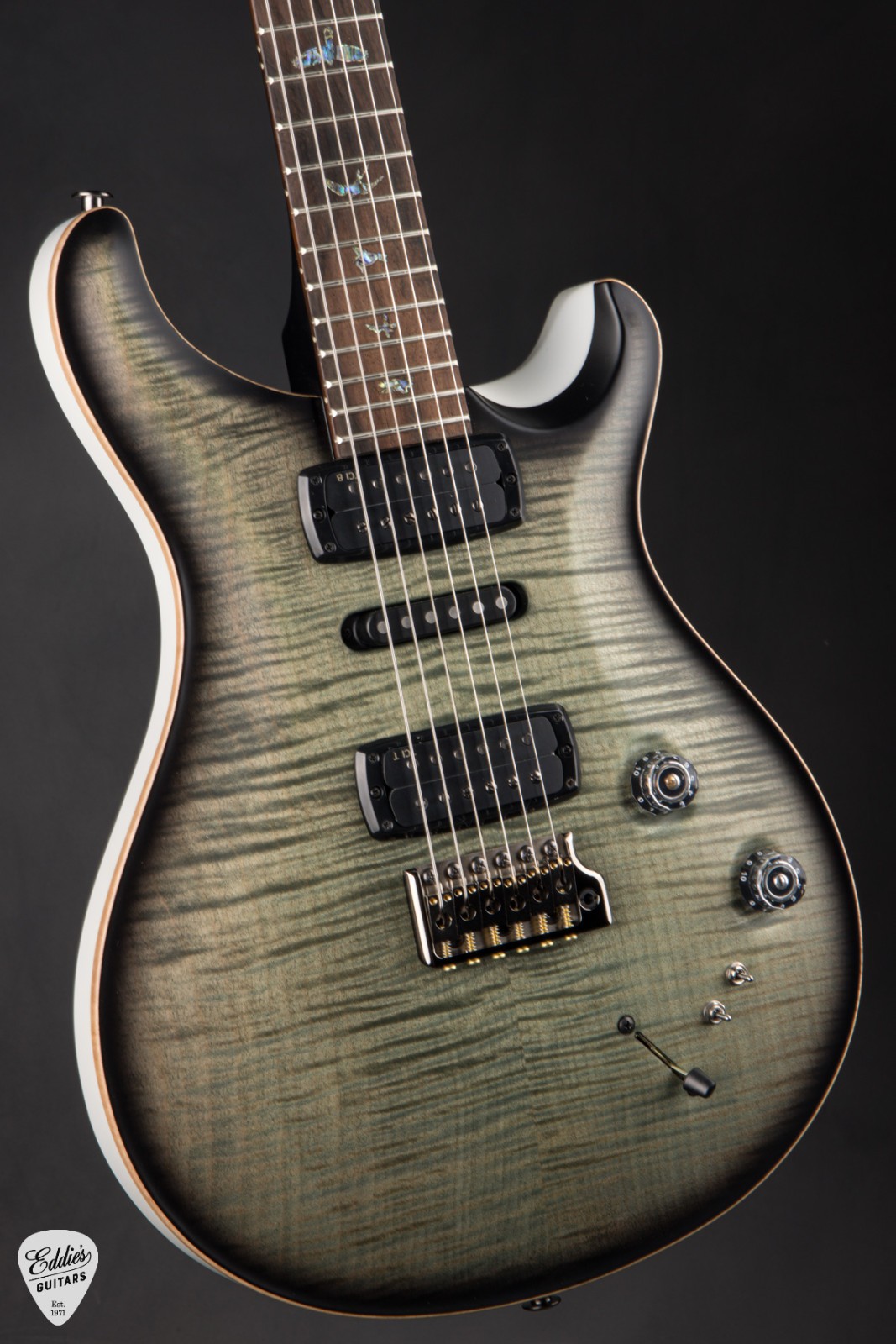 PRS Eddie’s Guitars Wood Library Modern Eagle V – Trampas Green