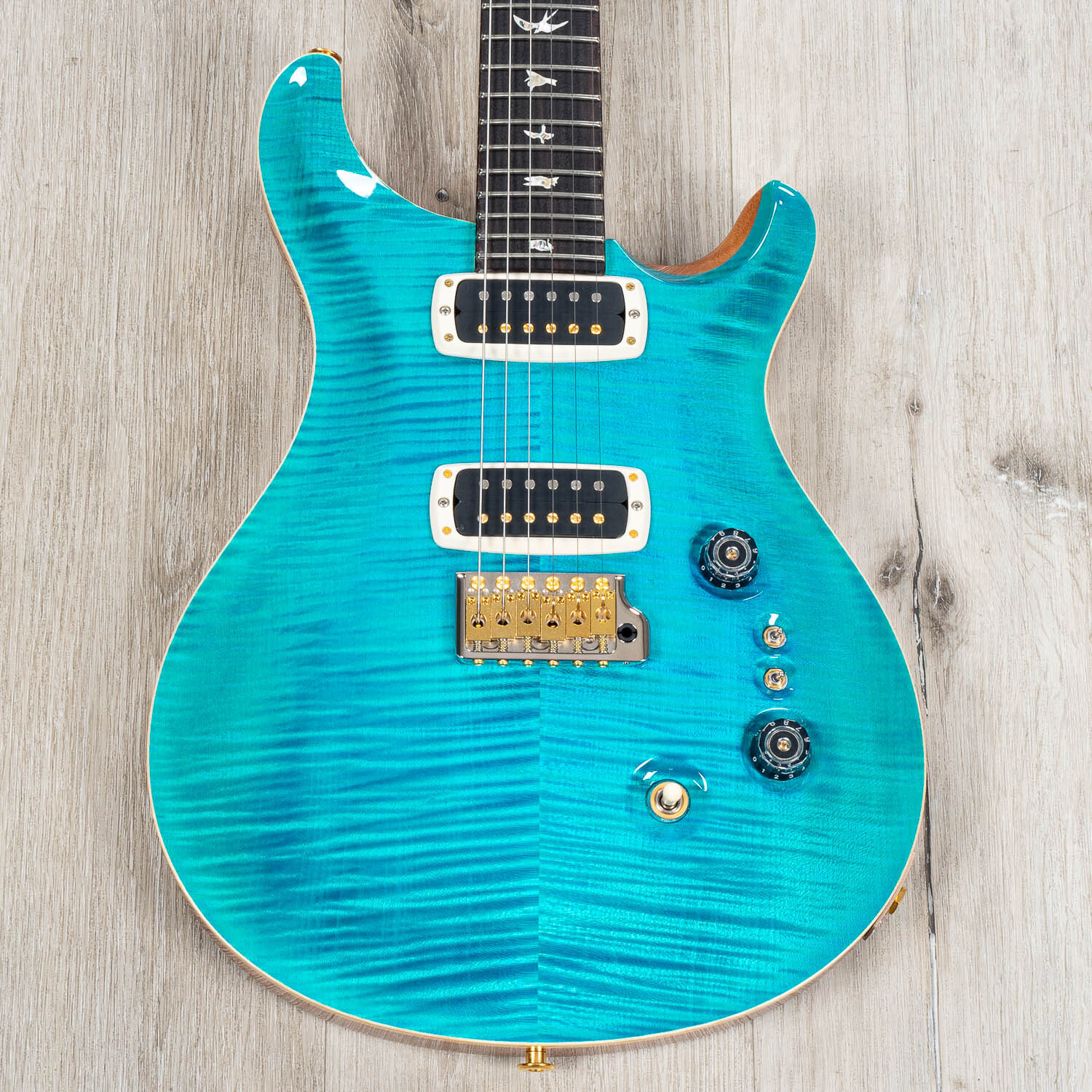 PRS Paul Reed Smith Custom 24-08 10-Top Guitar, TCI Pickups, Wings, Carroll Blue