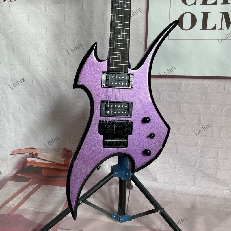 Rockingbird Solid Body Electric Guitar Stainless Rounded Fret Edge C Shape Neck