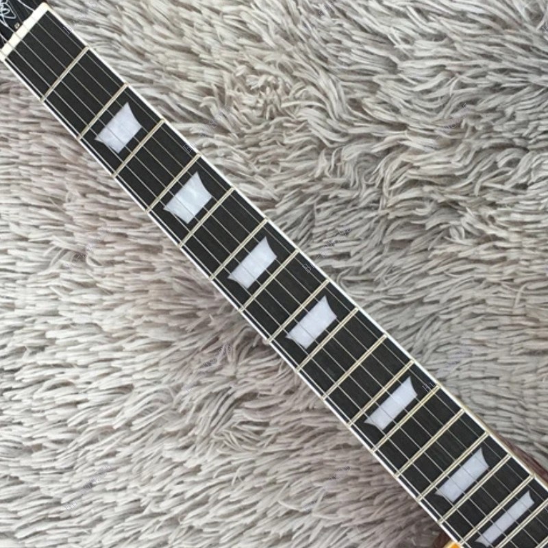 Solid Body Electric Guitar Bone Nut Stainless Fret Flamed Maple Top Yellow
