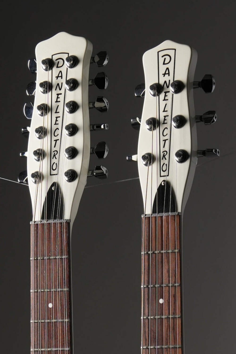 Danelectro Doubleneck 6/12 Electric Guitar – White Pearl