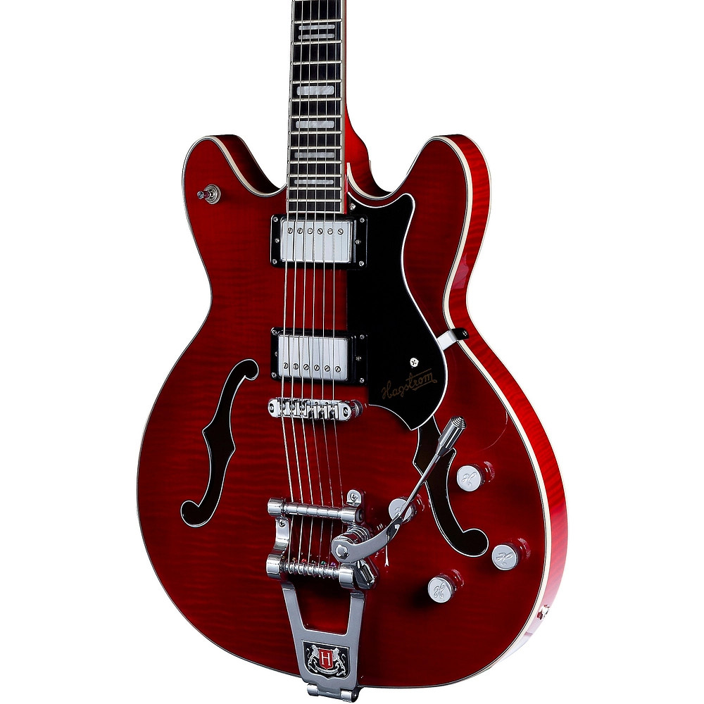 Hagstrom Tremar Viking Deluxe Electric Guitar Transparent Wild Cherry