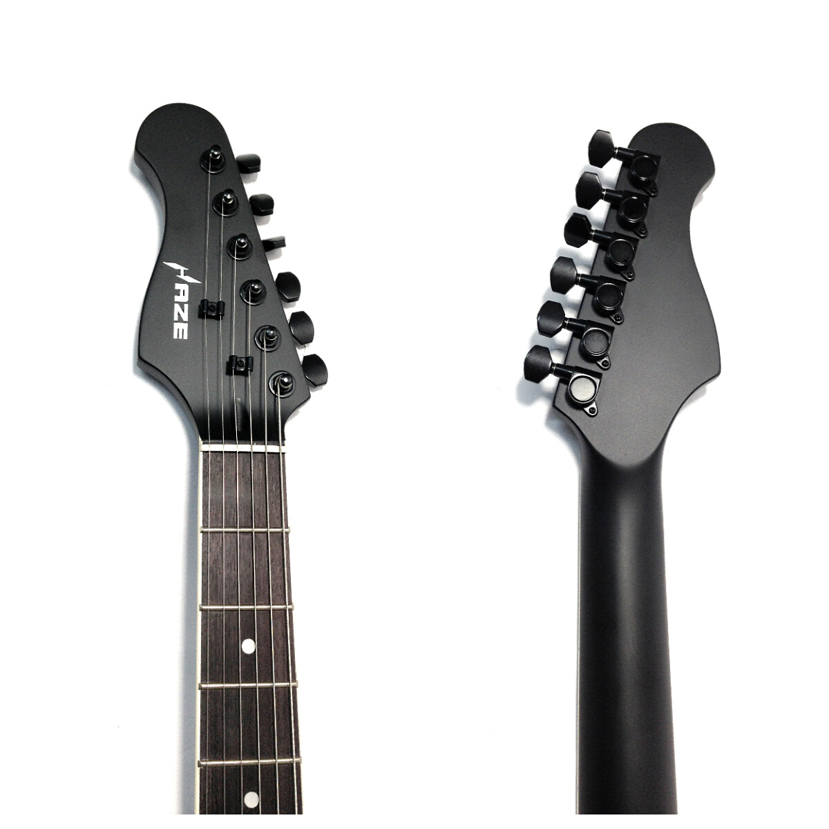 Haze Left-Handed Semi-Hollow Body Electric Guitar,All-Matt-Black+Gig Bag.501LHBK