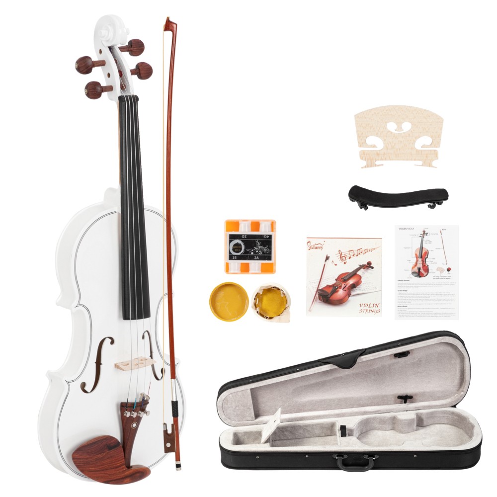 GV103 4/4 Spruce Panel Violin Matte SET White US STOCK