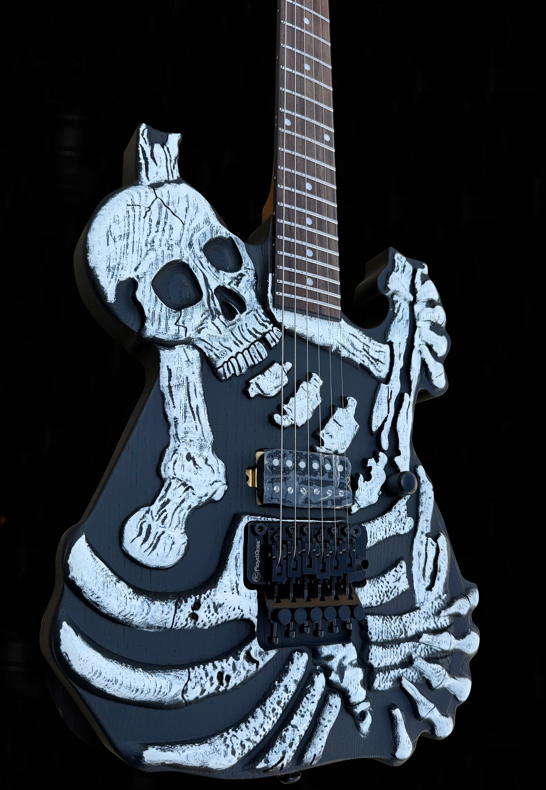 Firefly Bone Shredder Classic Model Electric Guitar Matte Black Ash Wood Body