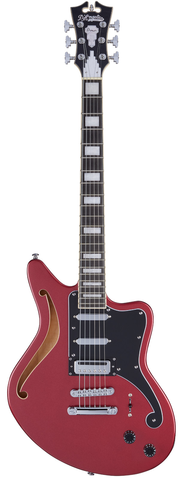 D’Angelico Premier Bedford SH Semi-Solid Electric Guitar in Oxblood