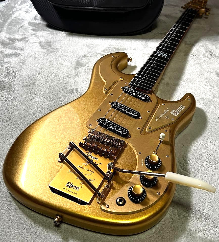 Burns London Gold Dream Special Edition Ebony Noiseless Vintage Rare Guitar
