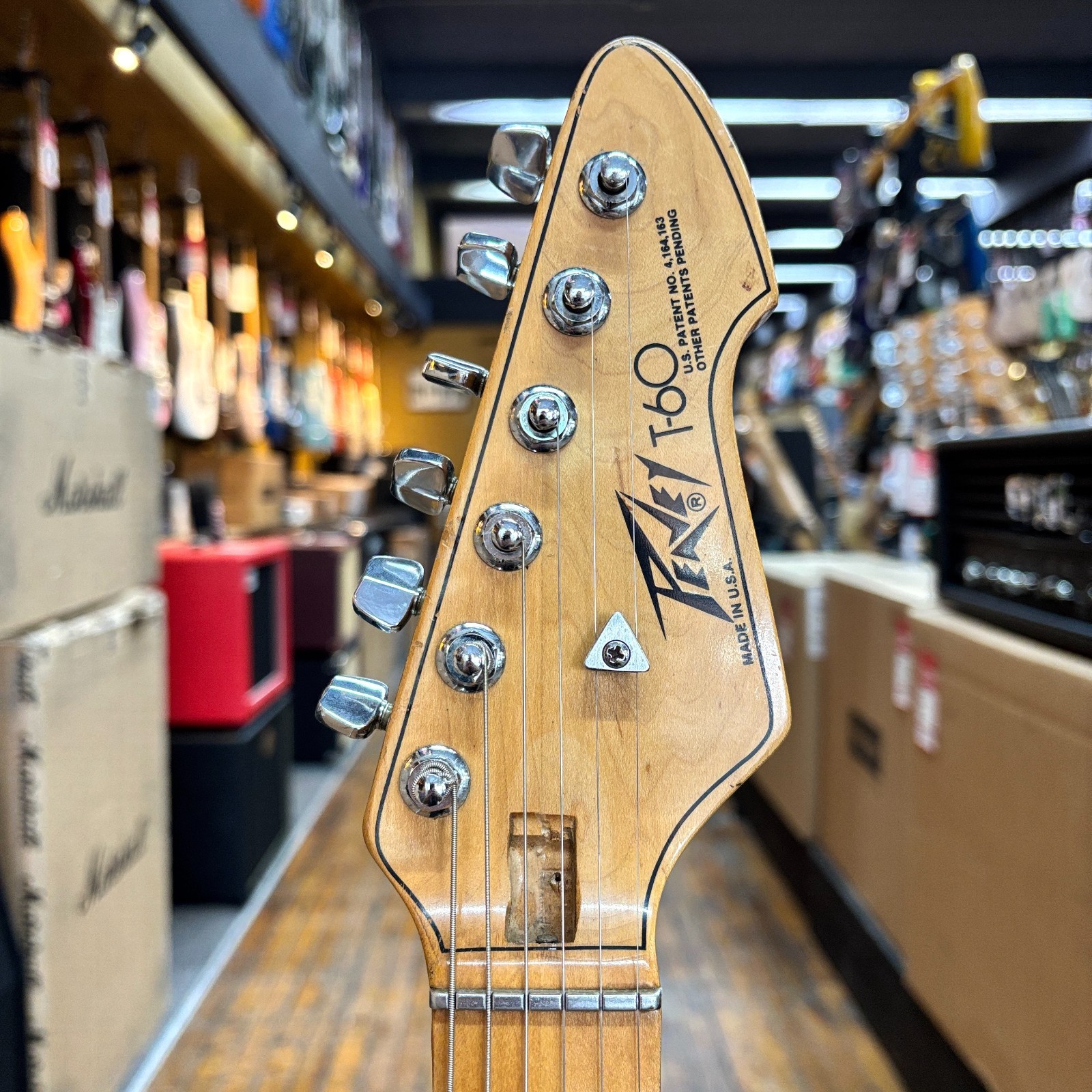 Peavey USA T-60 Solid Body Electric Guitar 1980 Natural Ash