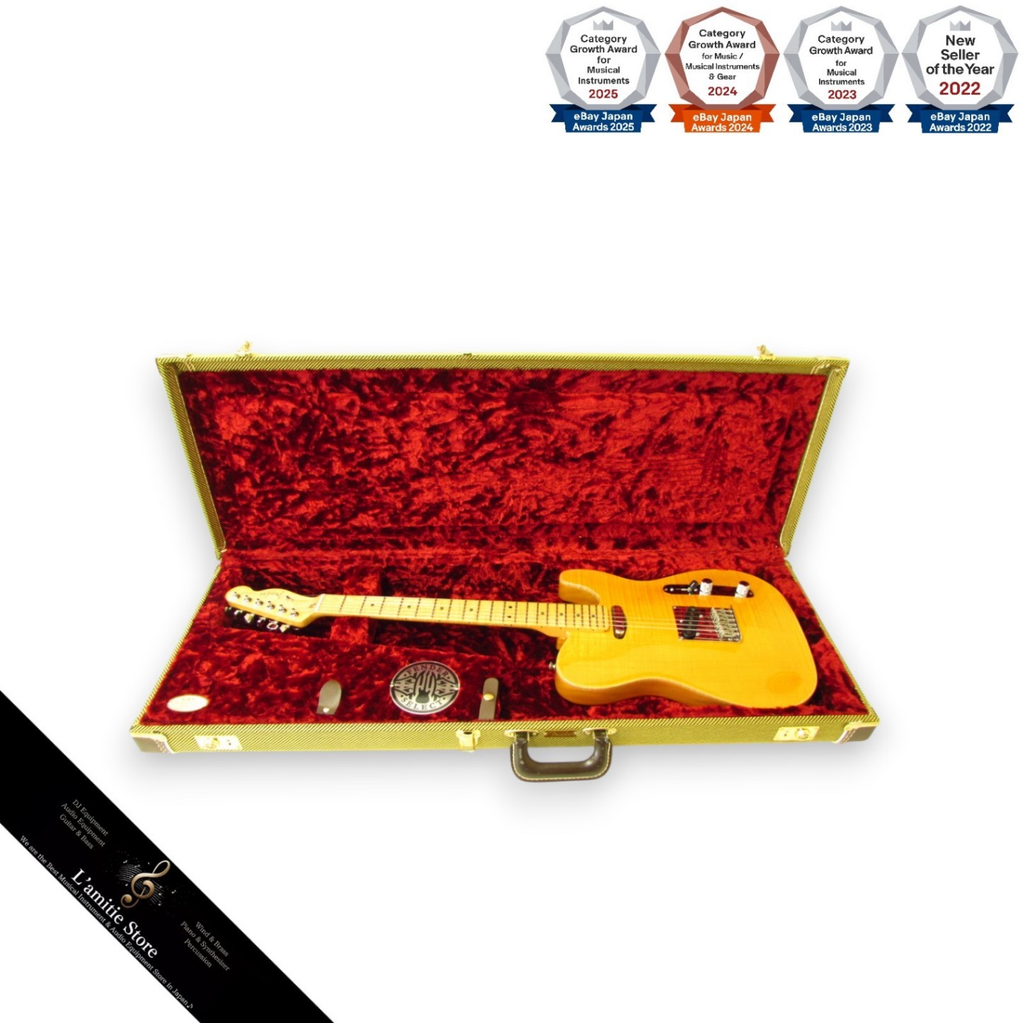 Fender Select Carved Maple Top Telecaster Amber 2012 Electric Guitar