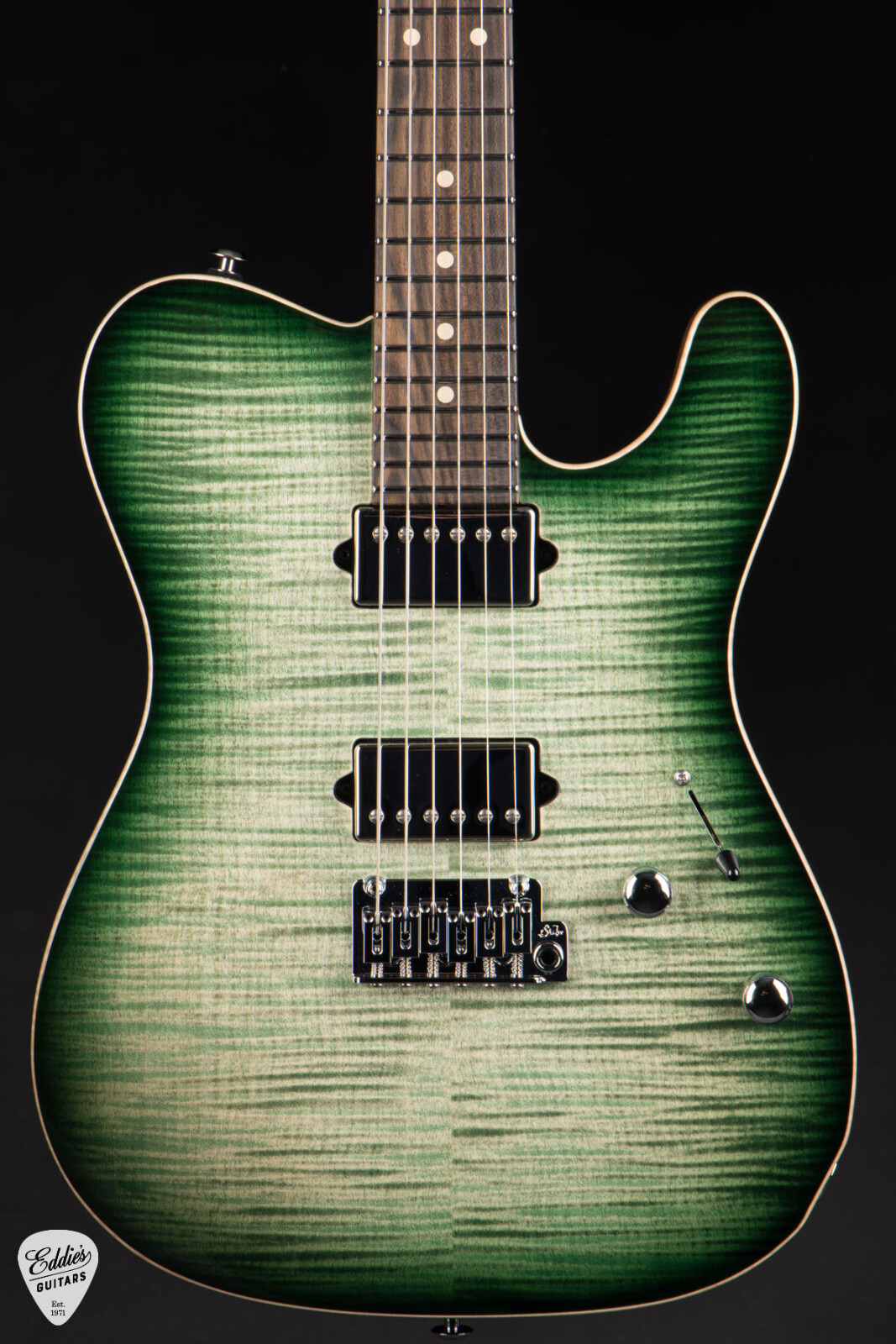 Suhr Modern T Black Limba – Faded Trans Green Burst #86002