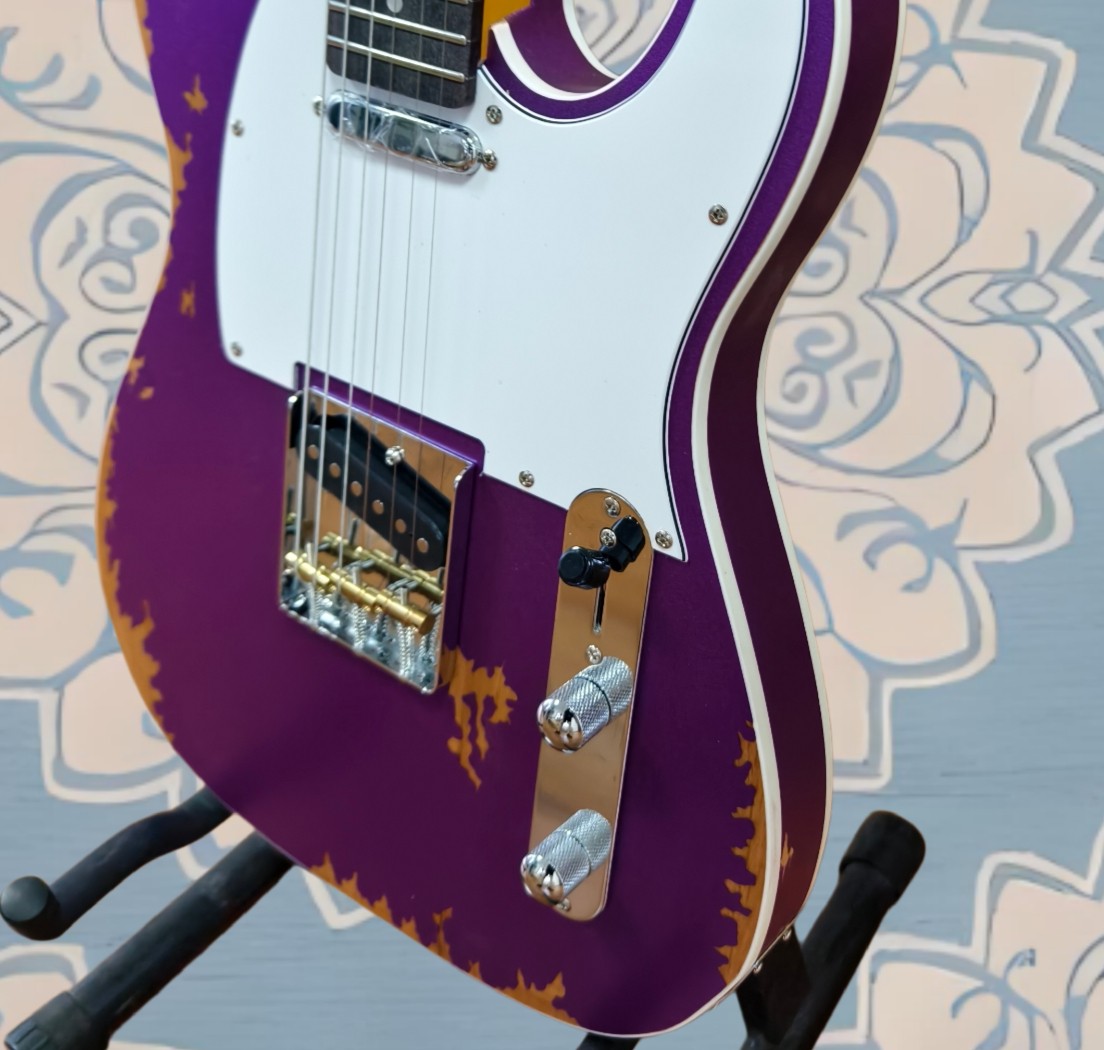 US Ship Tribute 60s Imperial Purple TL Electric Guitar – Vintage Relic Finish