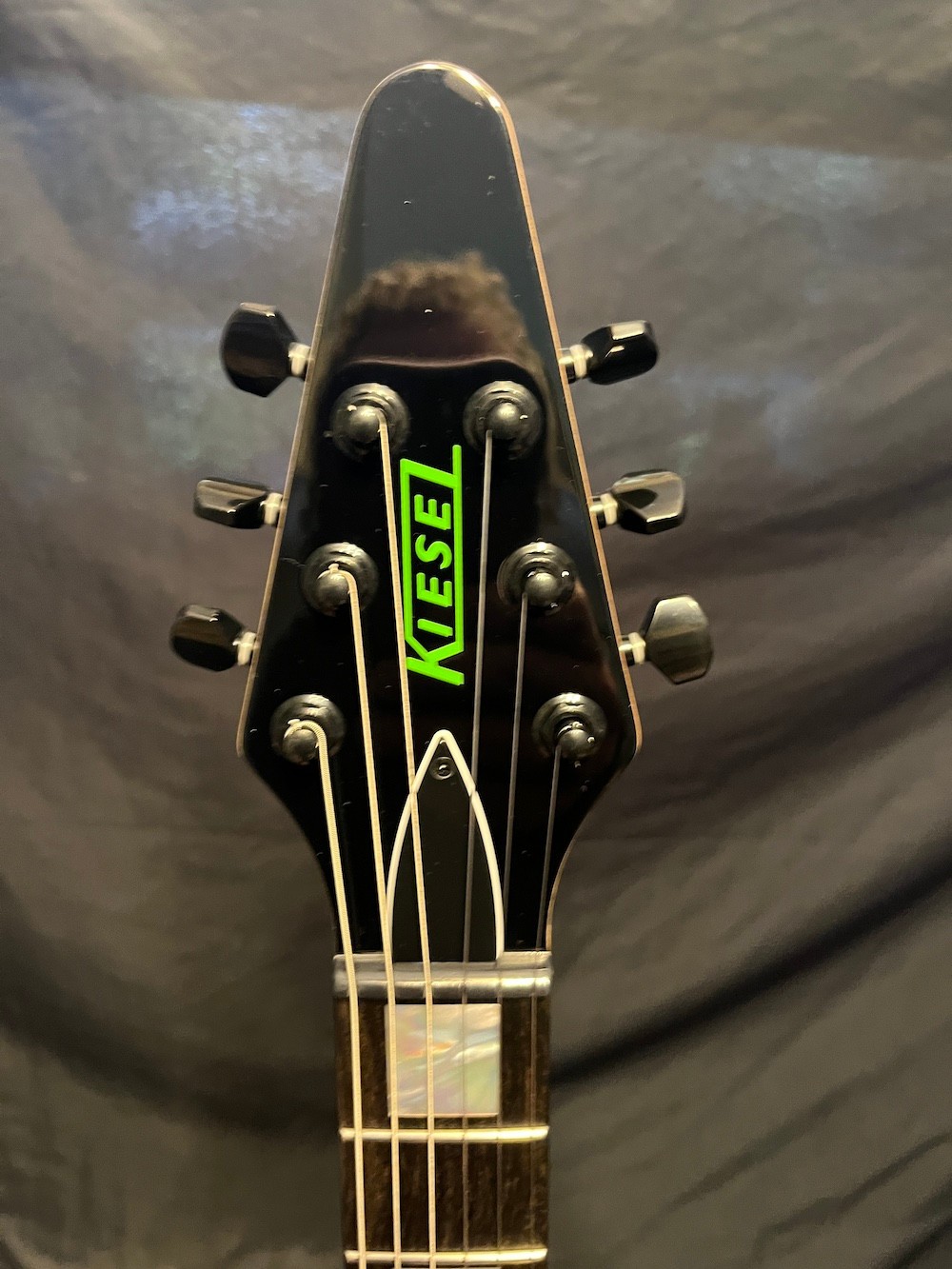 2025 Kiesel V220 Guitar Black W/Racing Green Bevels W/OHSC-MINT!