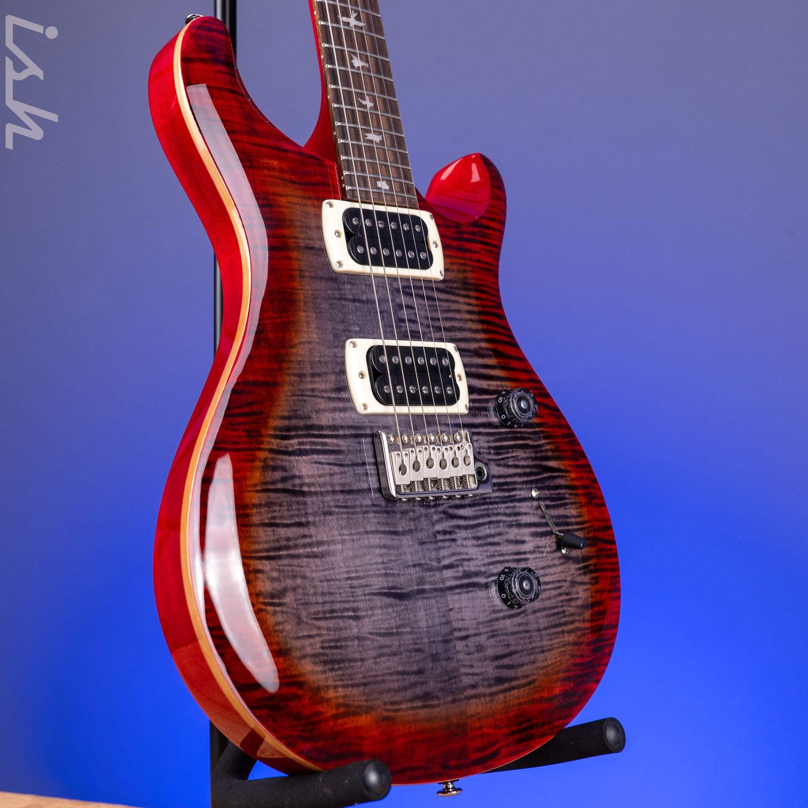 PRS SE Custom 24 Charcoal Cherry Burst
