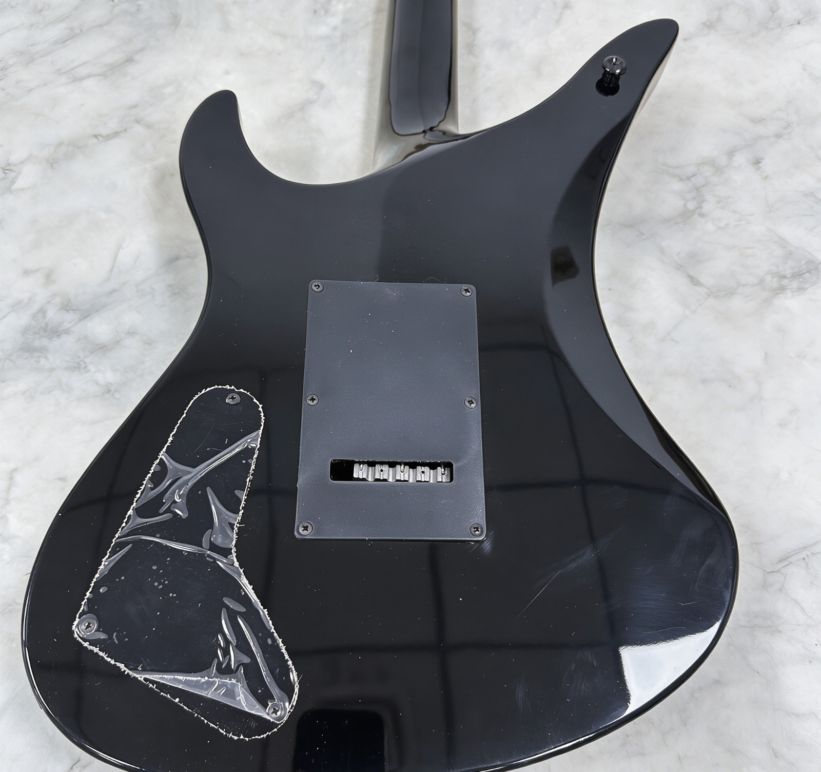 Black Red Striped Synyster Gates Style Electric Guitar HH Pickups Floyd Rose