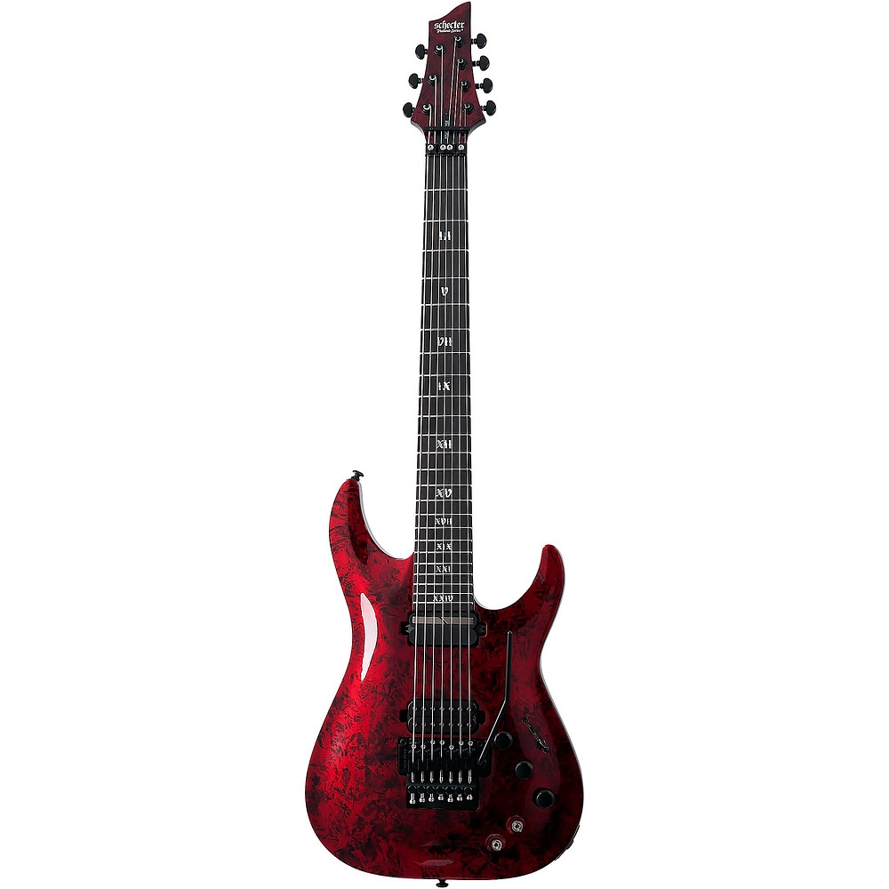 Schecter Guitar Research C7 FRS Apocalypse 7String Electric Guitar Red Reign