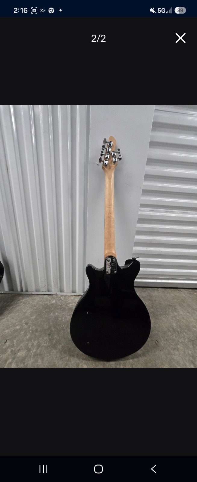First Act Black Solid Body 6-String Right-Hand Electric Guitar w/ Strap