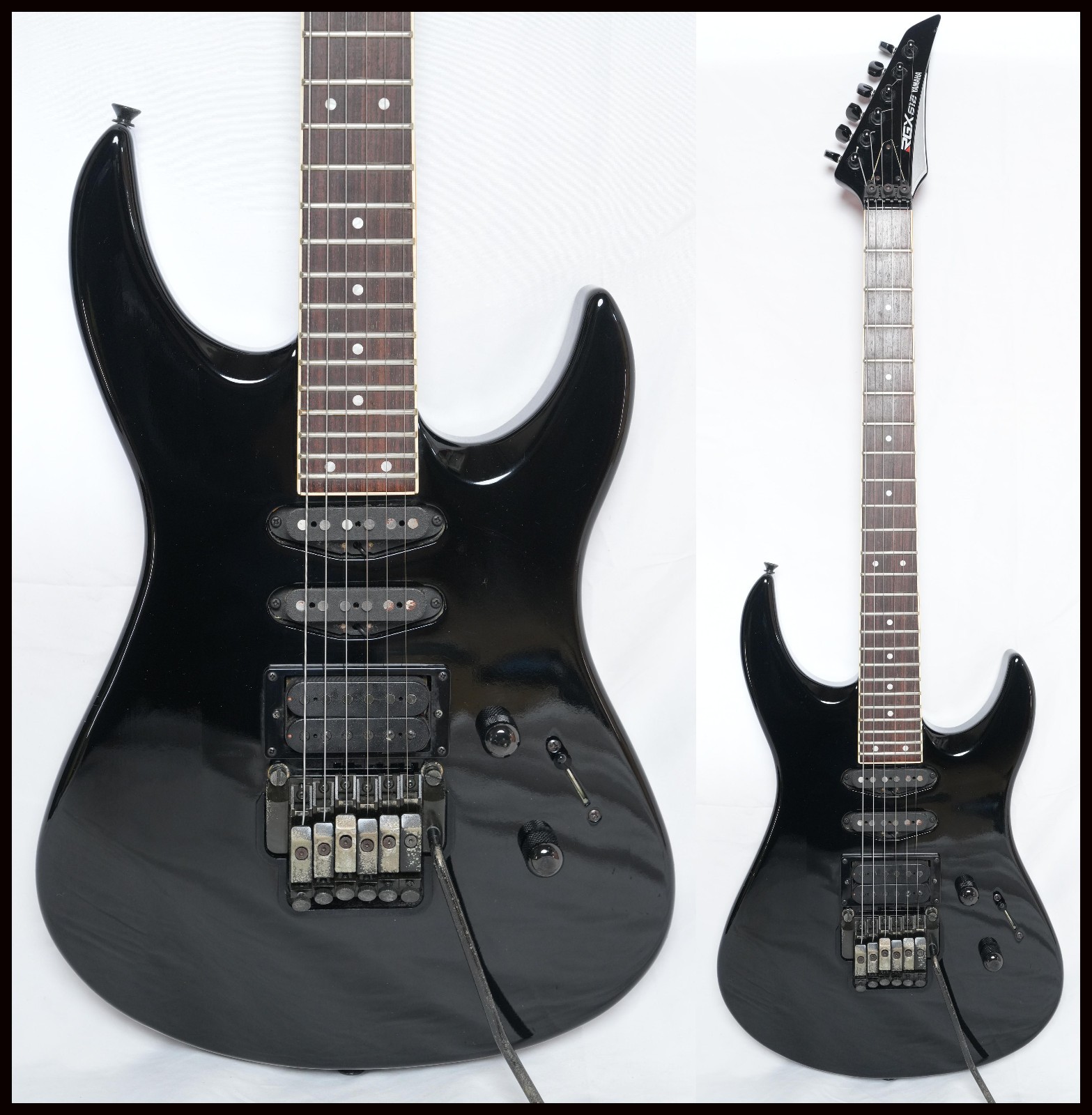 YAMAHA RGX612 BLACK 1980s Japanese-made SSH pickup hard rock guitar