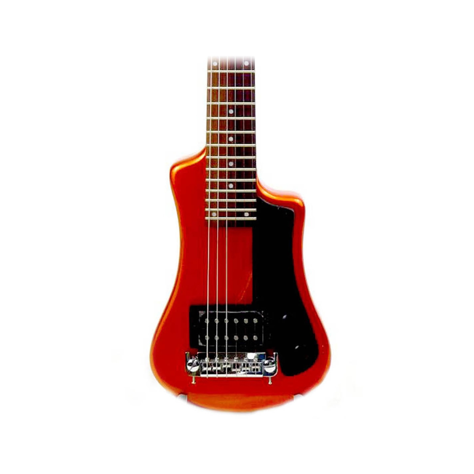 Hofner Shorty Guitar – Metallic Orange Limited Edition Travel Electric Guitar…
