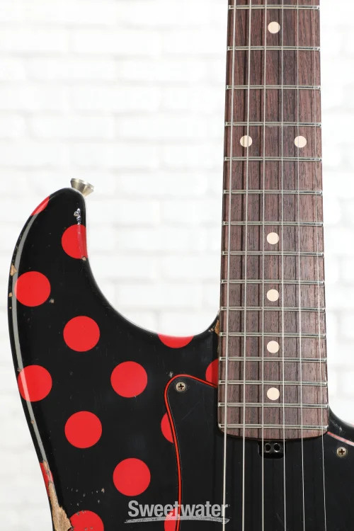 Friedman Vintage S Electric Guitar – Black with Red Polka Dots