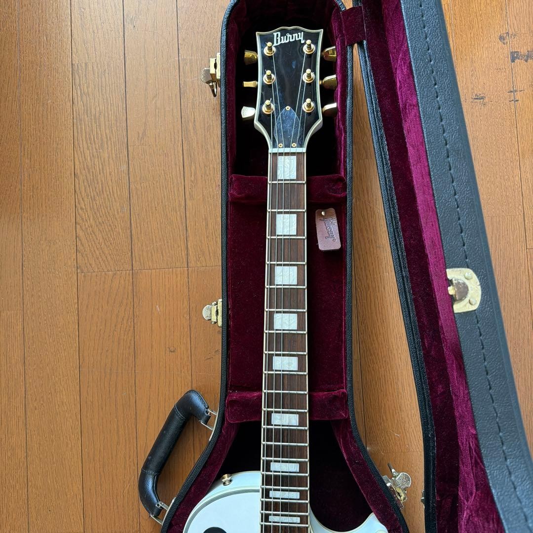 Burny Les Paul Custom White Electric Guitar Used Product Shipping From Japan
