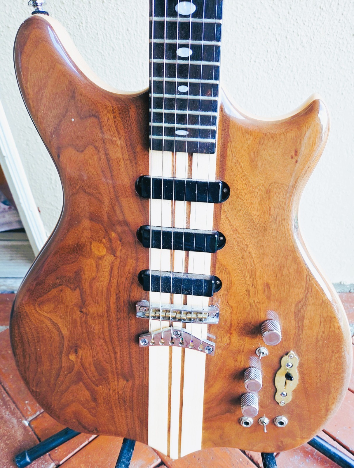 Eastwood SP-I Electric Guitar Natural Walnut Hens Teeth Rare SP1 OBEL Ready