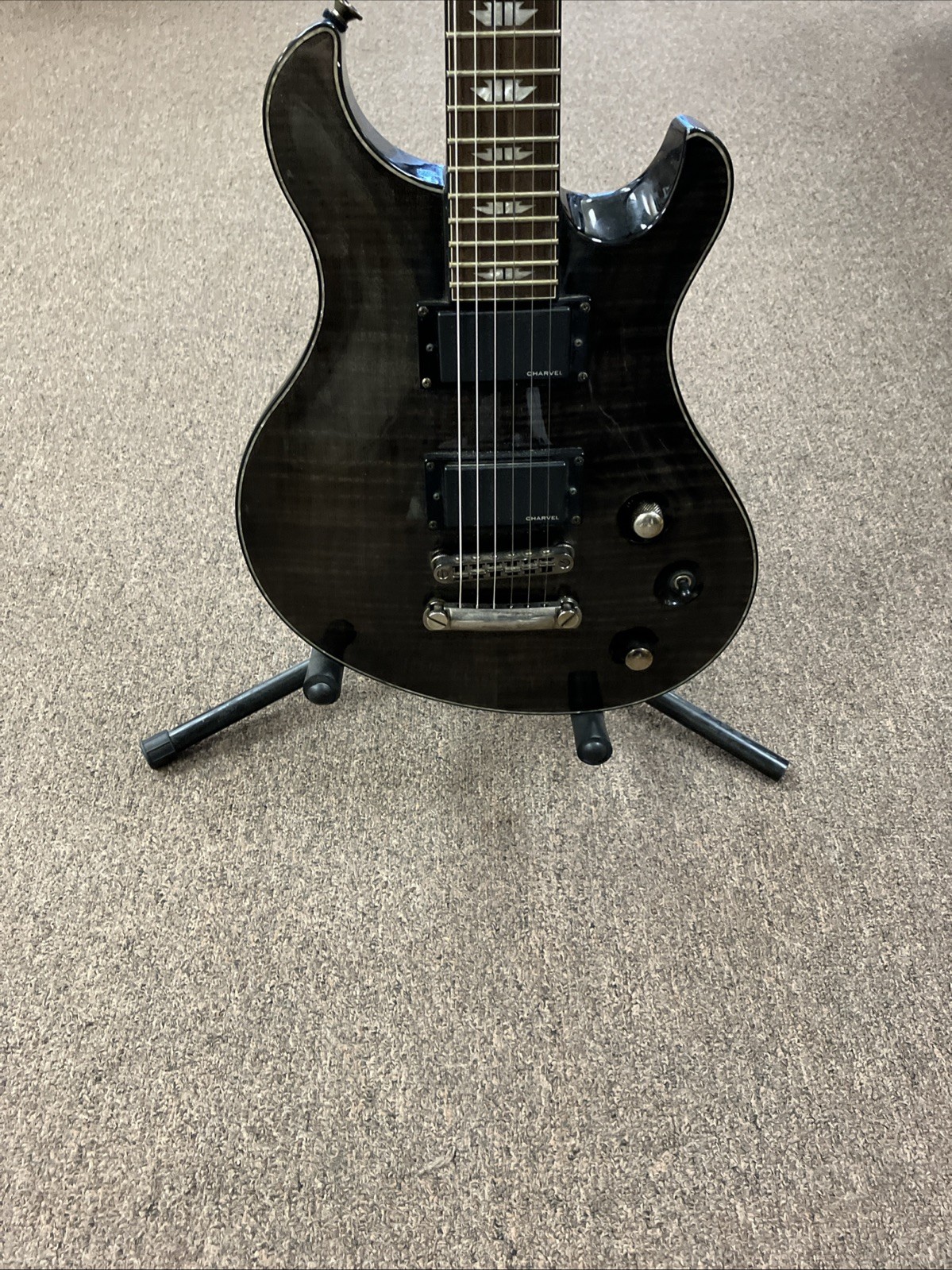 Charvel Desolation DC-2 ST Electric Guitar – Transparent Black NICE