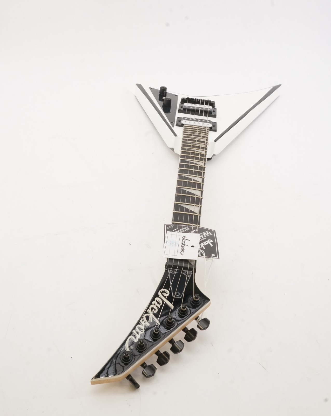 Jackson JS Series Rhoads JS32T, White with Black Bevels Electric Guitar