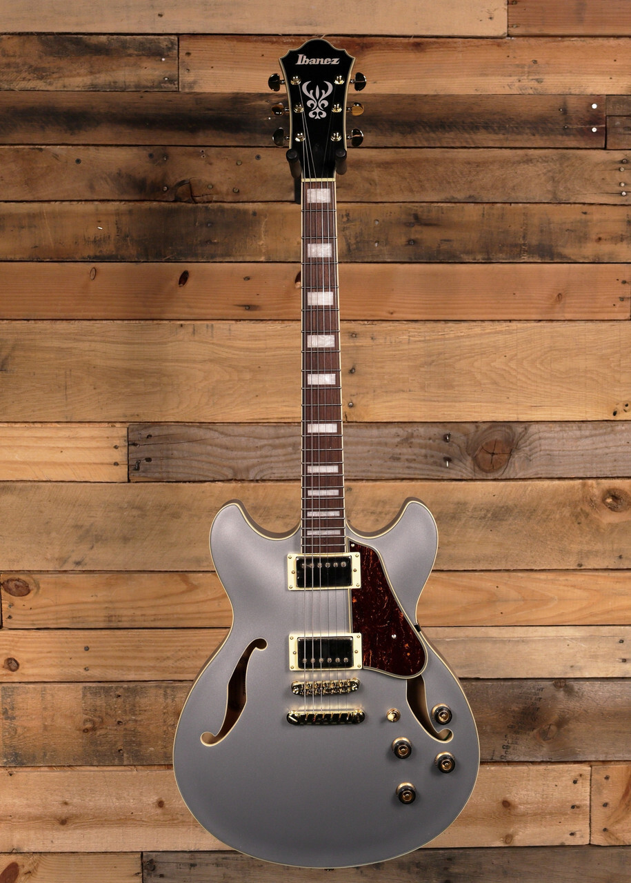 Ibanez AS73G Semi-Hollowbody Guitar Moonstone Silver Flat