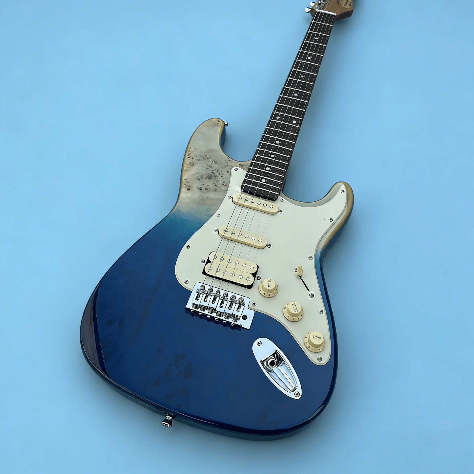 ST Electric Guitar/Stainless Steel Round Head Wire/Bull Bone String/from US
