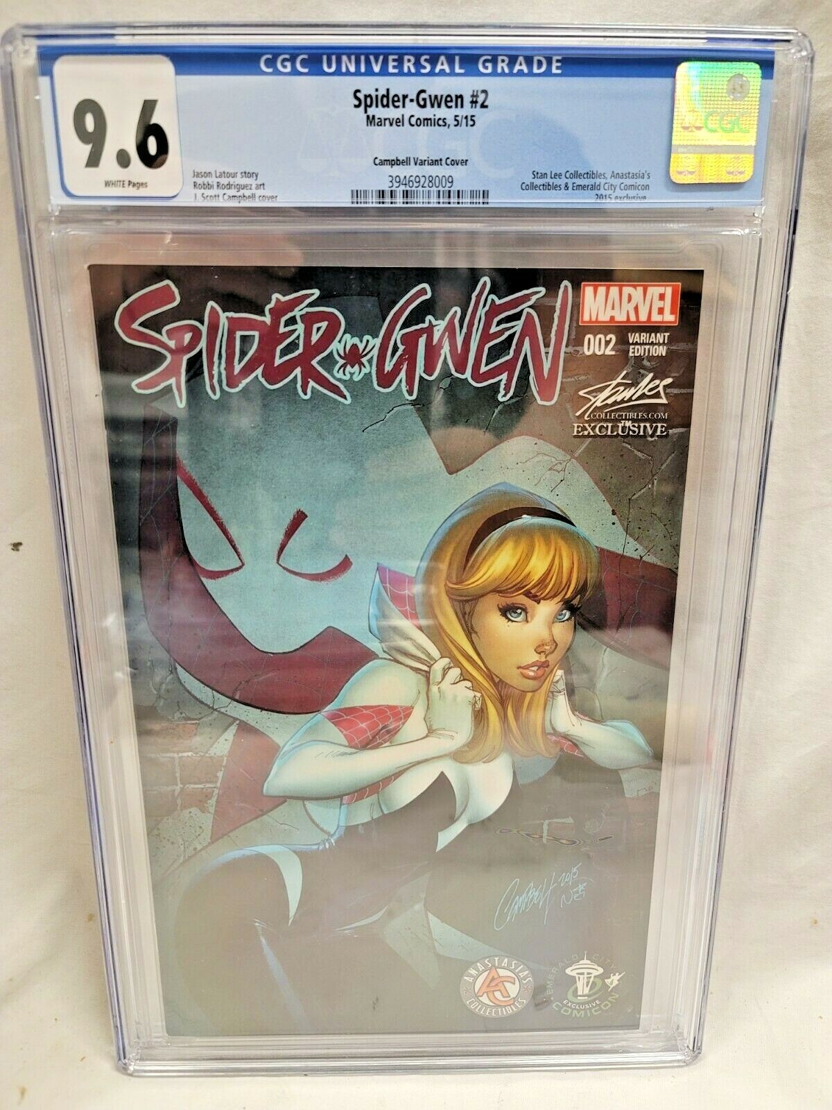 2015 SPIDER-GWEN #1 9.8 & #2 CGC 9.6 🔥 EXCLUSIVE Campbell