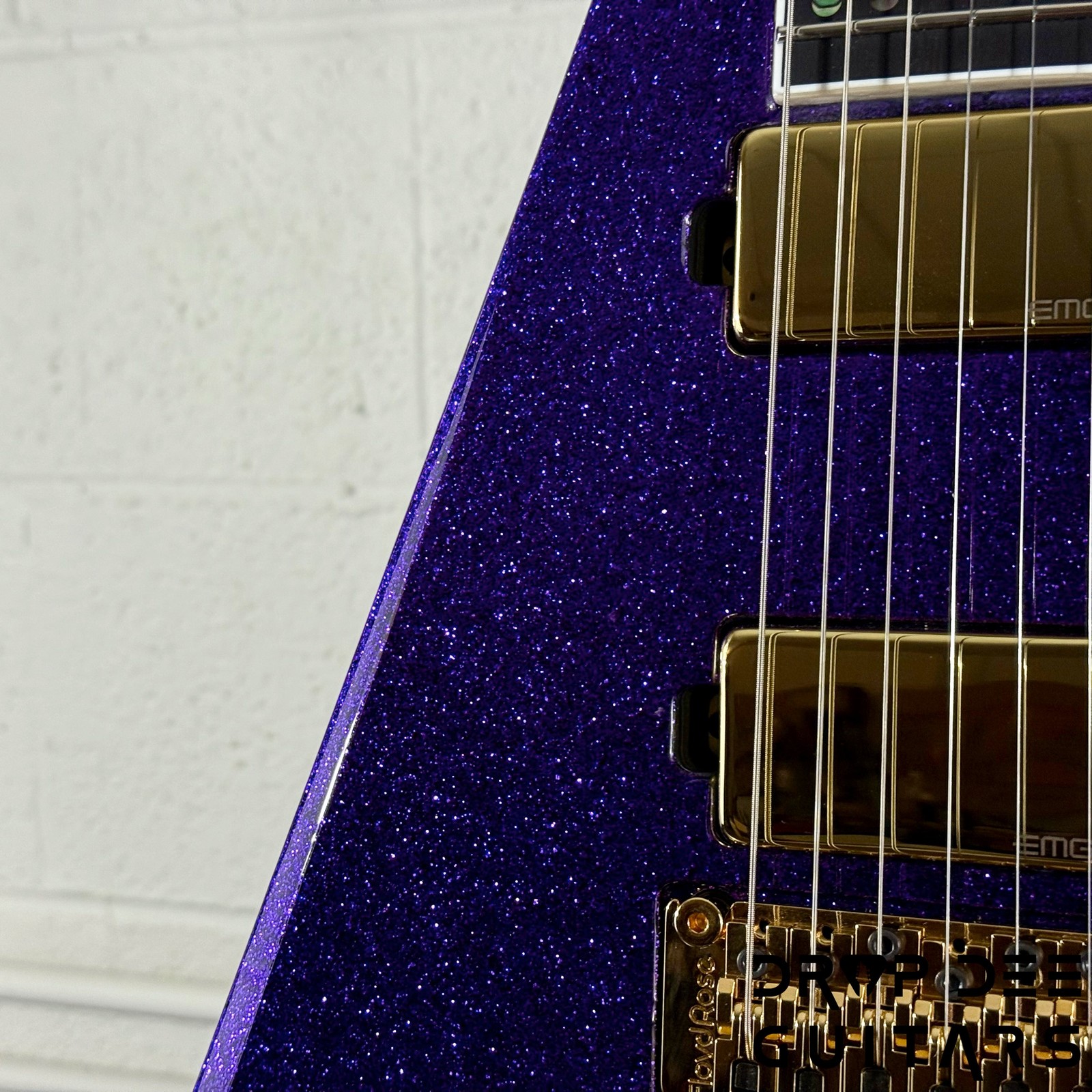 ESP USA V-II FR Electric Guitar w/ Case – Purple Sparkle