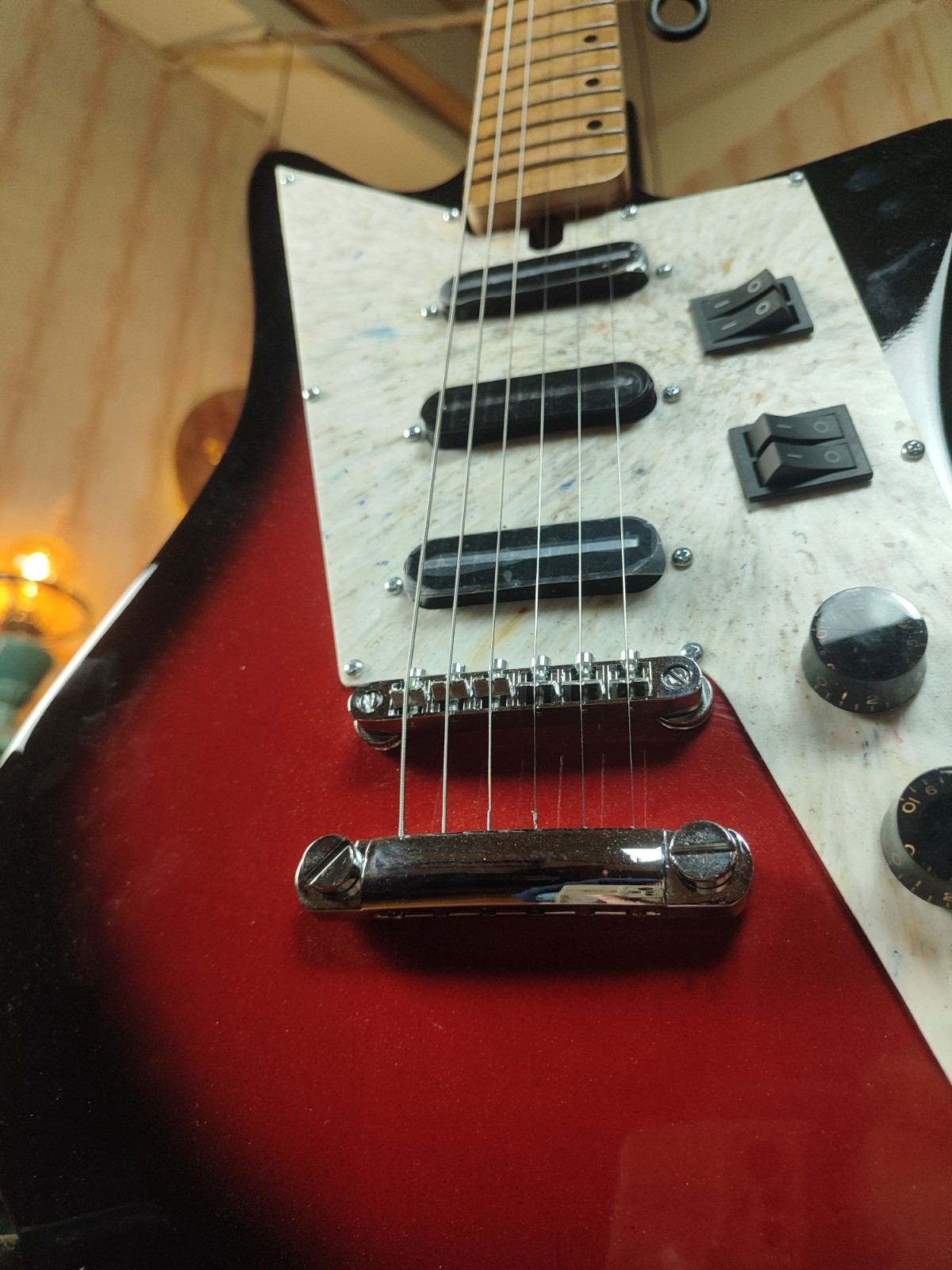 Odessa Style Electric Guitar Vintage USSR Retro Remake Sunburst