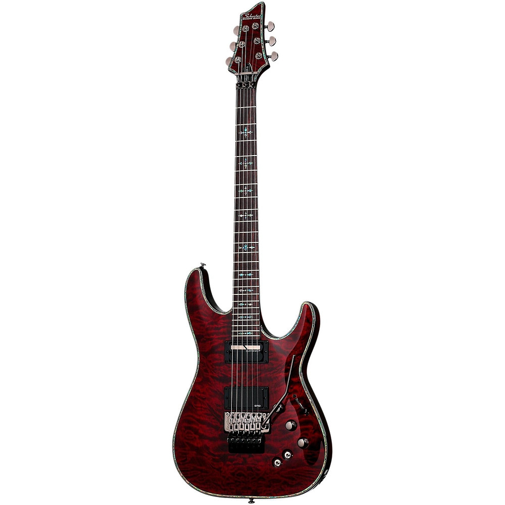 Schecter Hellraiser C1 With Floyd Rose Sustainiac Electric Guitar Black Cherry
