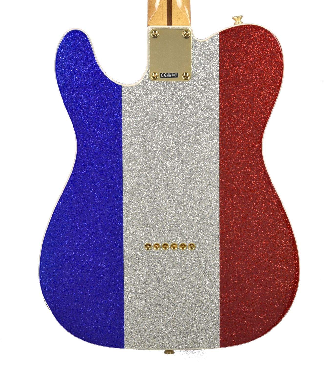 Fender Buck Owens Telecaster in Red, Silver and Blue Sparkle