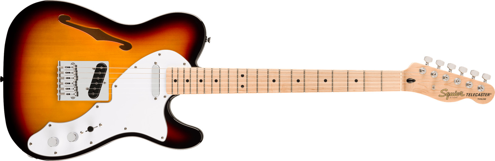 Fender Squier Affinity Series Telecaster Thinline Elec. Guitar, 3 color sunburst