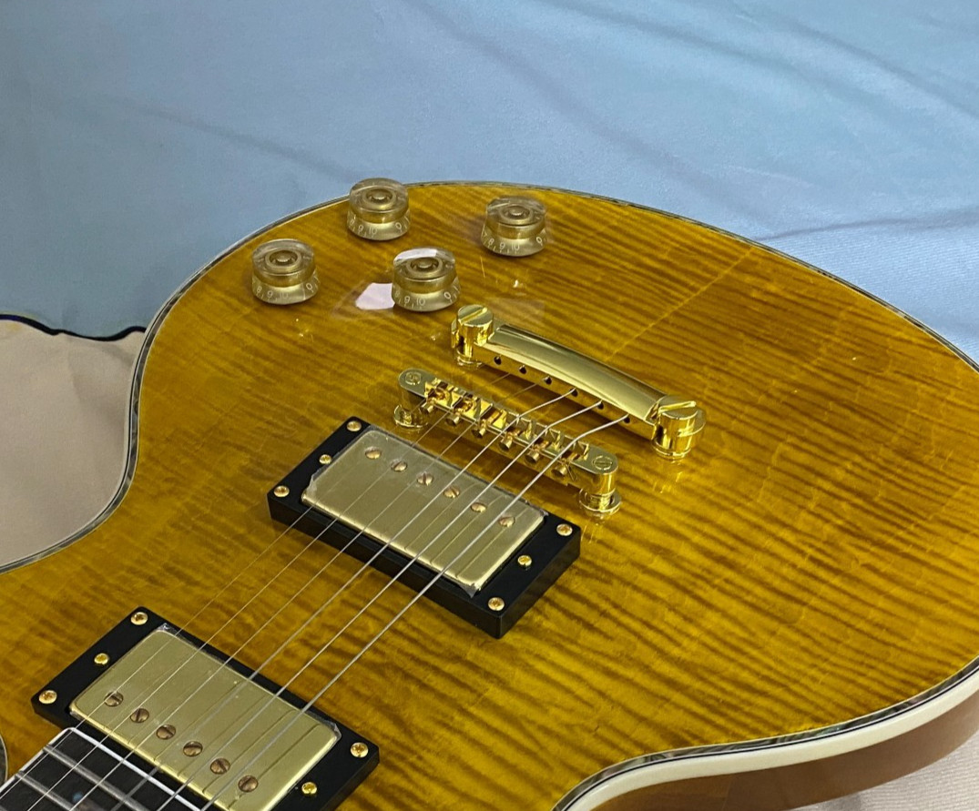 Flame maple top electric guitar rosewood fretboard HH pickups High quality