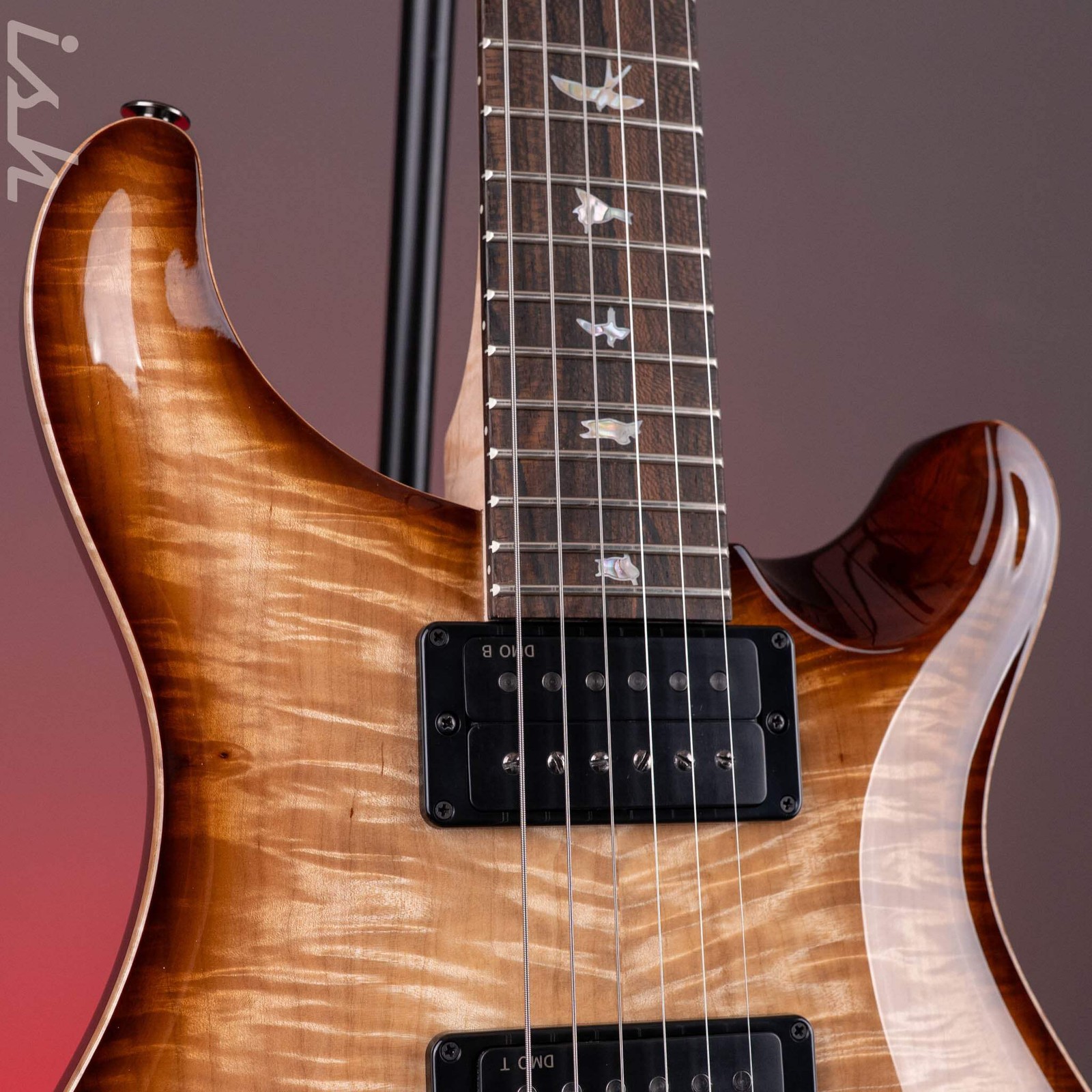 PRS Wood Library Custom 24-08 10-Top DMO Natural Smokeburst