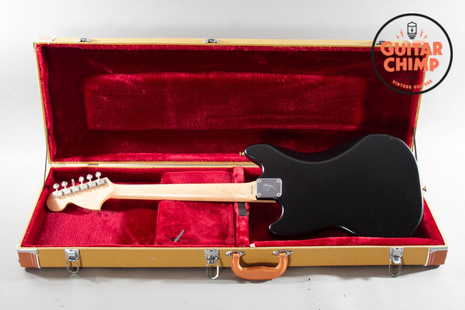 2010 Fender Japan MG69 Mustang Stop Tail – Matte Black w/ Matching Headstock | R