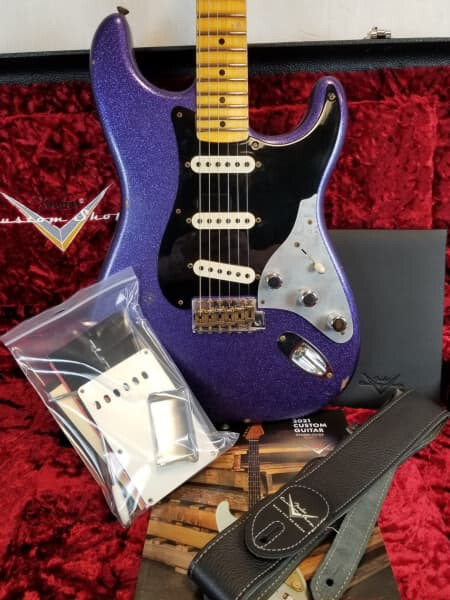 Fender Custom Shop Limited Edition Poblano II Strat Relic, Purple Sparkle, w/HSC