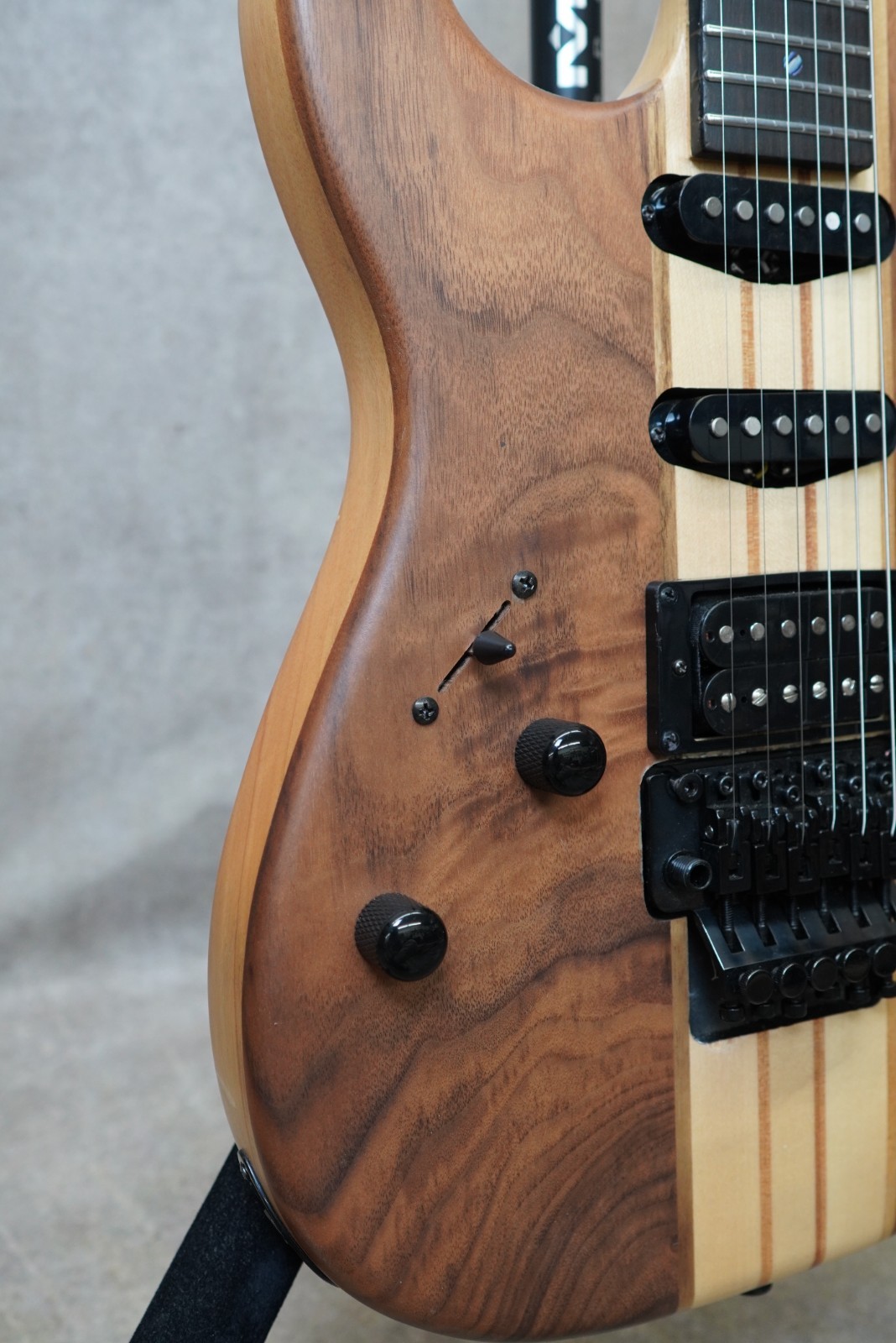 AIO Wolf S1 Floyd Rose Left-Handed Electric Guitar – Dark Walnut GS-078