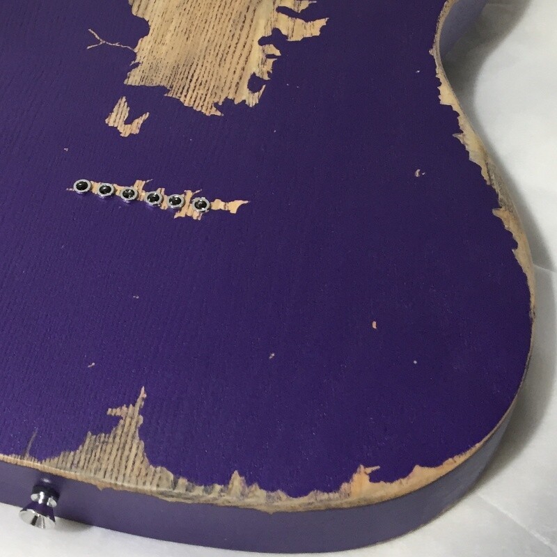 Aged style TL metallic purple 50s Electric Guitar Maple Neck for beginner