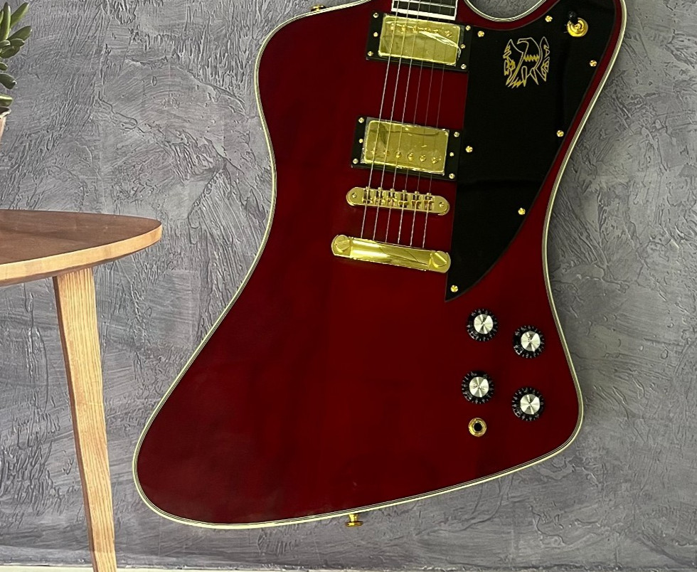 Custom Firebird Style Electric Guitar Rosewood Fingerboard Gold Hardware