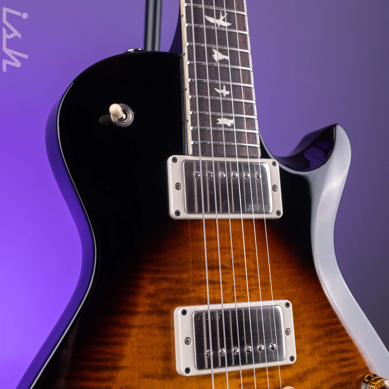 PRS S2 McCarty 594 Singlecut Electric Guitar Black Amber