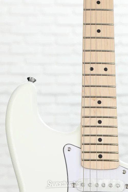 Squier Affinity Series Stratocaster Electric Guitar – Olympic White with Maple